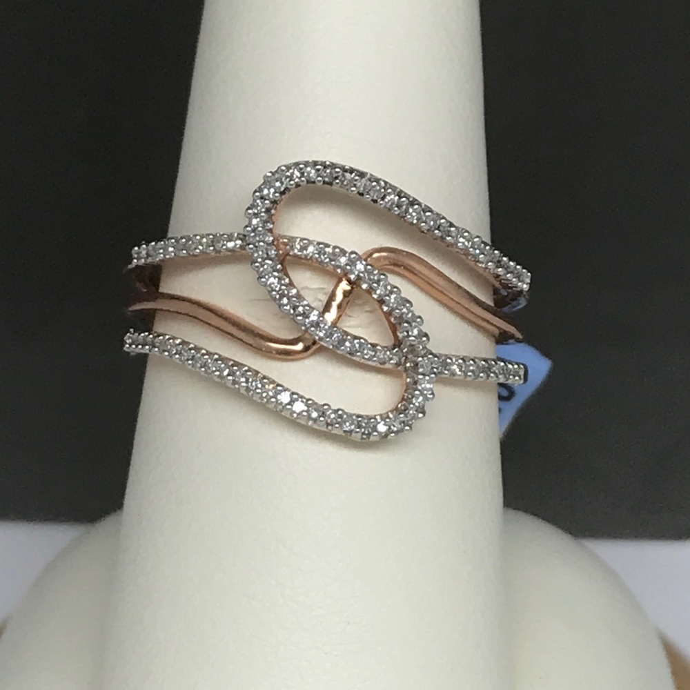 14k rose gold .50 ct diamond band